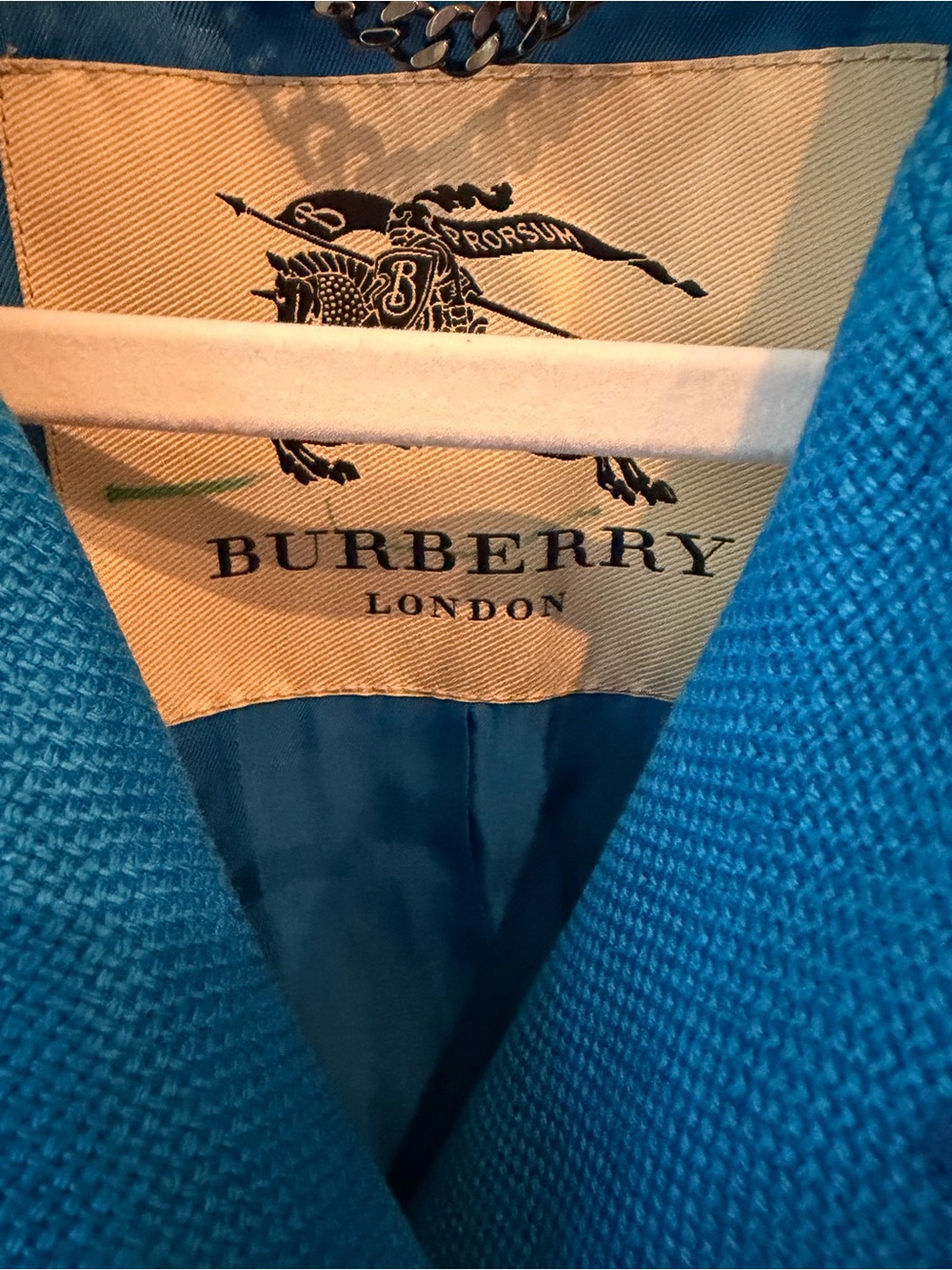 Burberry Women's Double-Breasted Blue Trench Coat - Picture 4 of 10